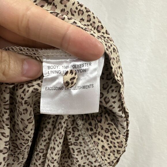 Unbranded Cheetah Print Smocked Waist Button Front Maxi Dress Size S Coquette - Picture 10 of 13